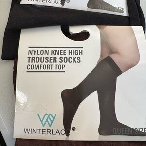 Women's queen size Knee High Dress Socks -3 pairs